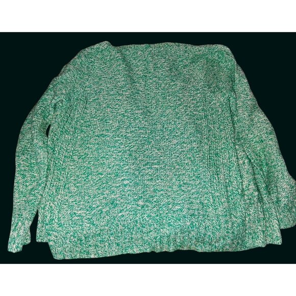 Teal White Womens XXL Open Front Cardigan Warm NWOT - Picture 6 of 7
